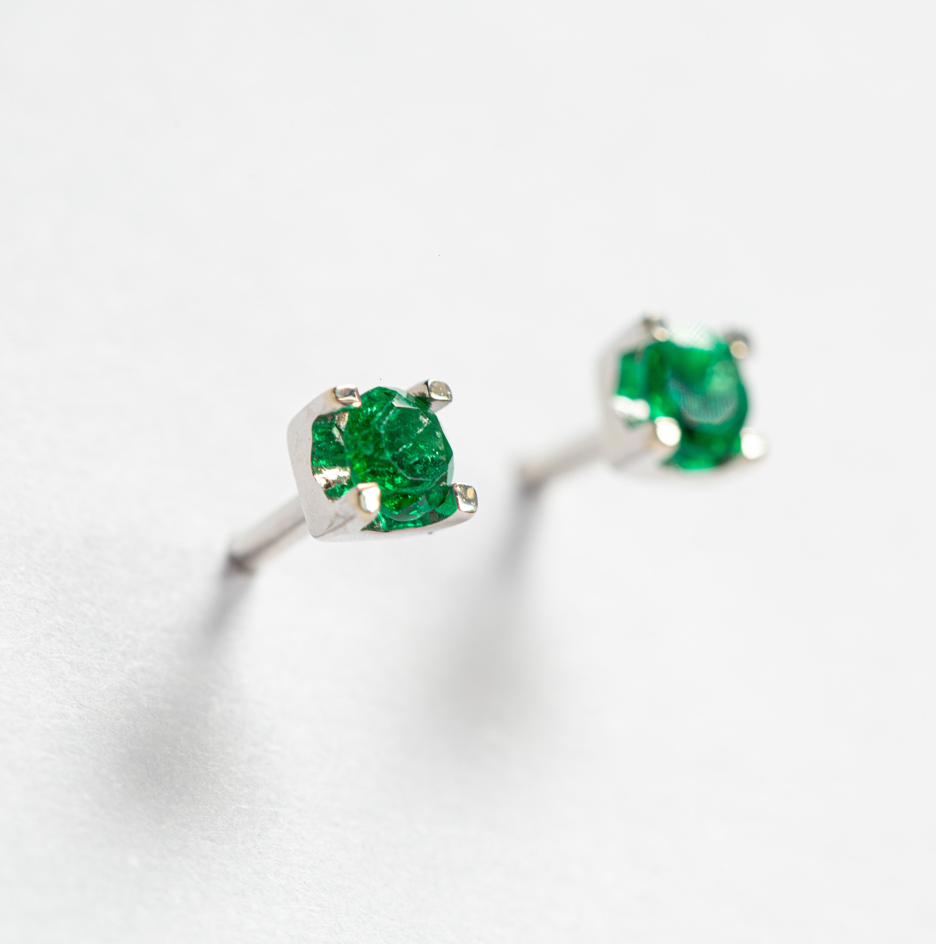 Gold Colombian emerald and diamond earrings by Smeralco, exclusive design for the US Open Tennis in New York, USA